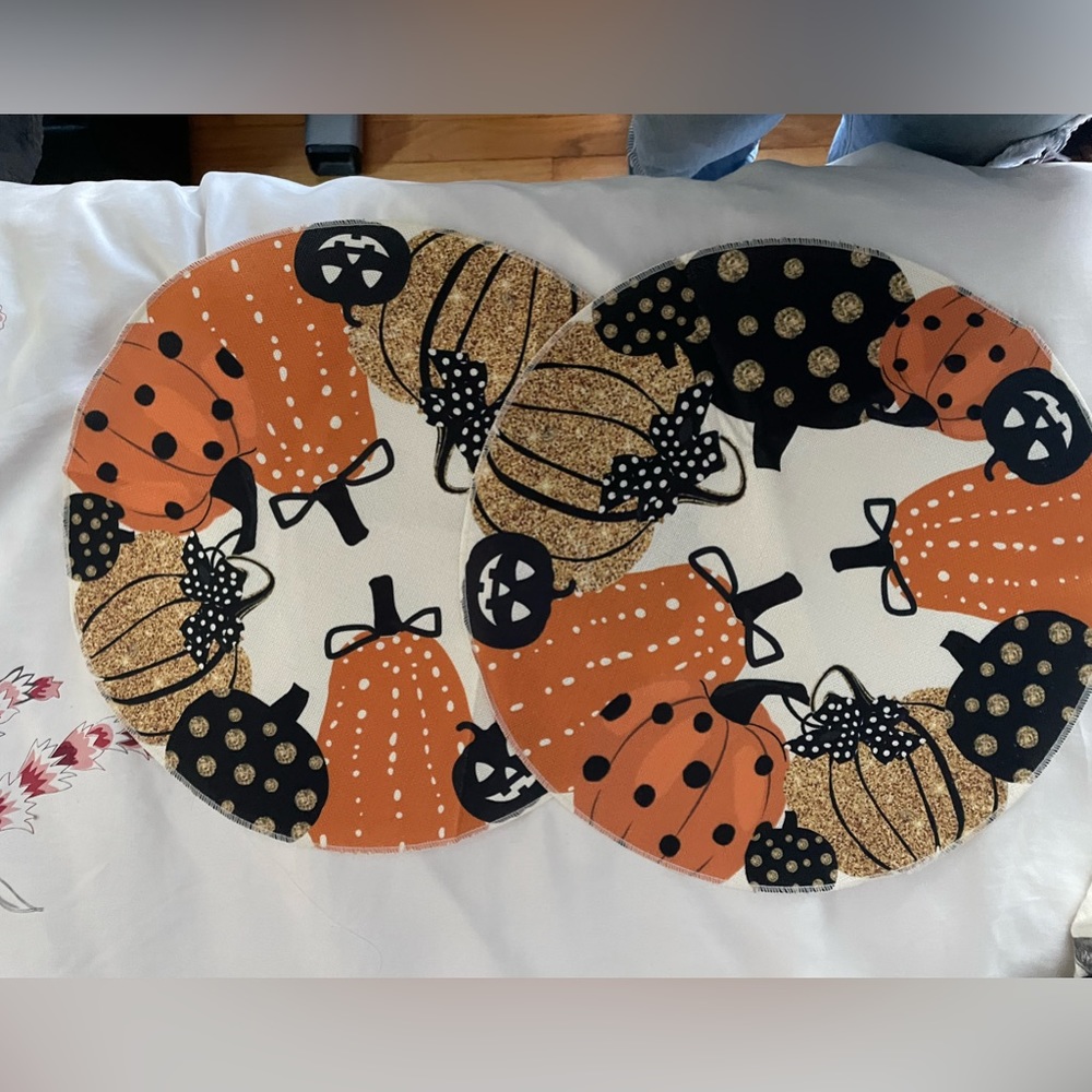 Fall pumpkin placemats
